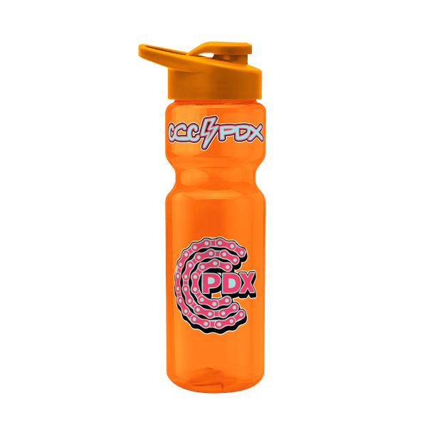 Blazer 28oz Transparent Bike Bottle w/Drink-thru Lid 371