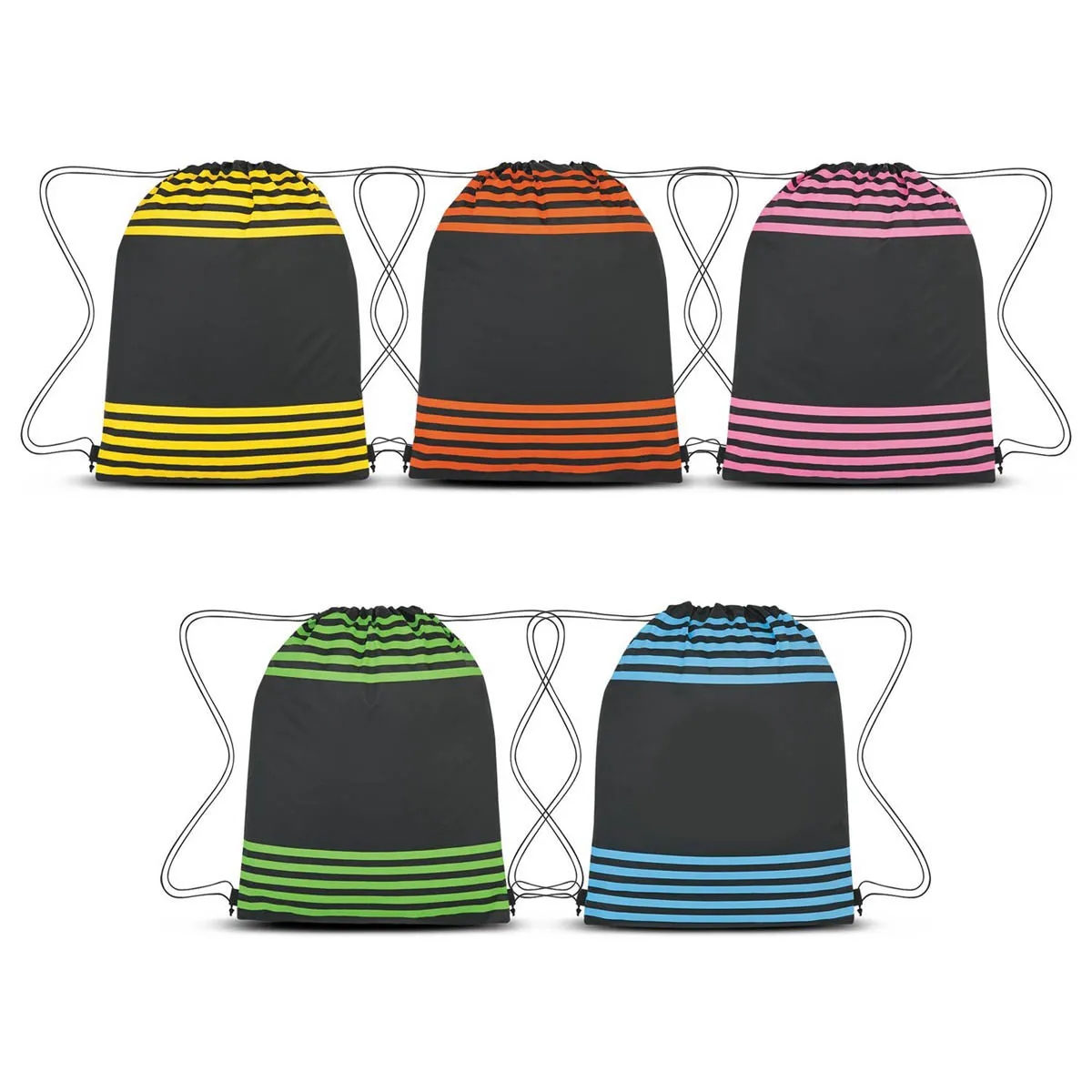 Neon Striped Drawstring Sports Pack 3