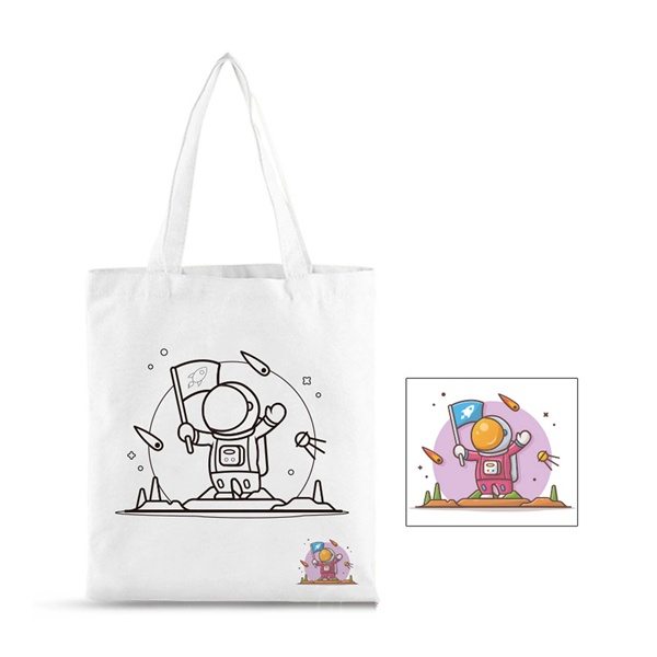 Color Me Canvas Tote Bag, custom tote bag with logo imprint 1