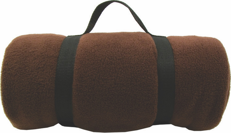 Fleece Blanket w/Nylon Strap 10