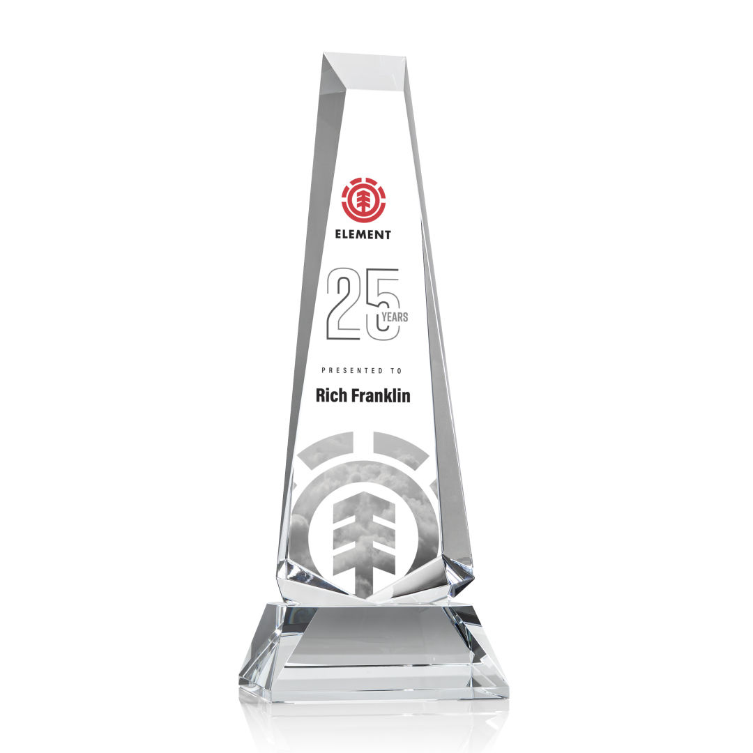 Rustern Obelisk VividPrint™ Award on Base - Clear 2