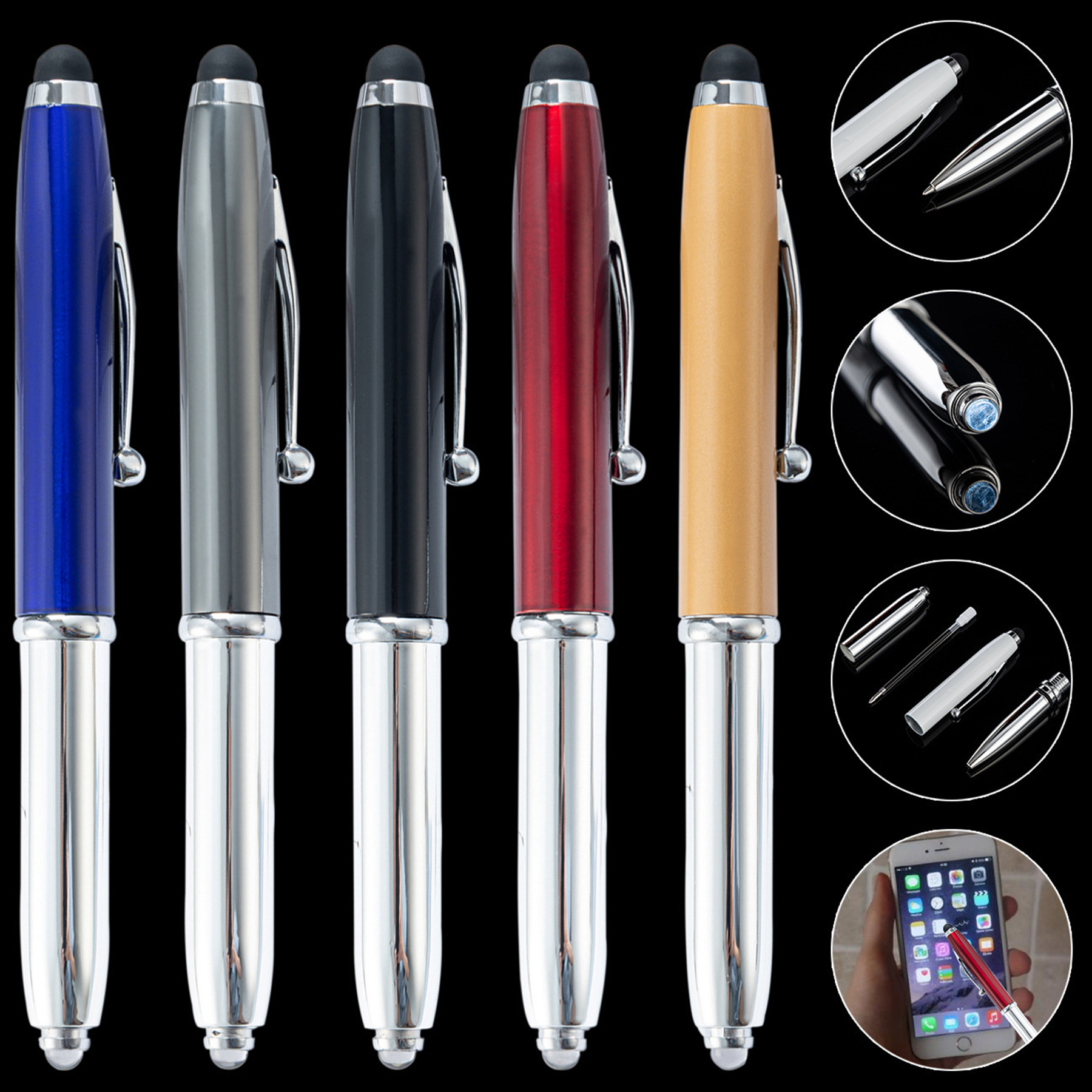 LED Ballpoint Pen with Stylus Tip 3