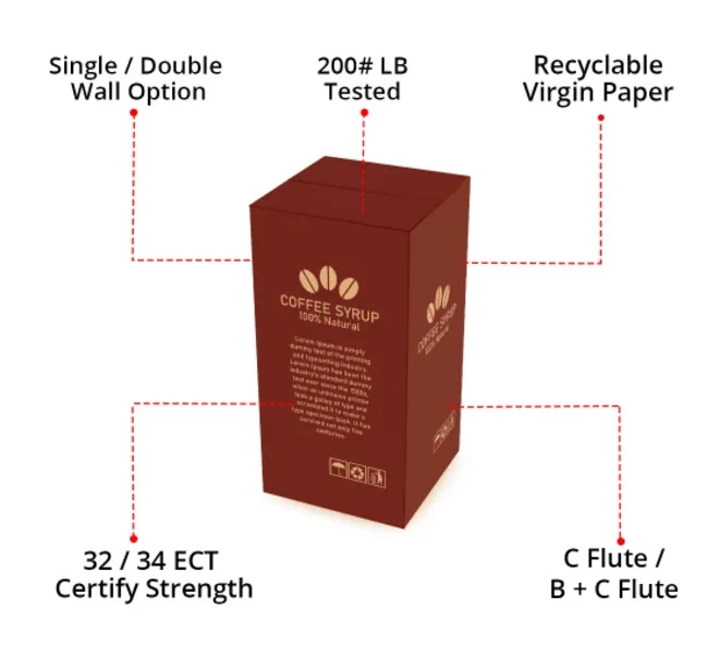 Tall Boxes - Brown (Printed), promotional household item with logo imprint 4