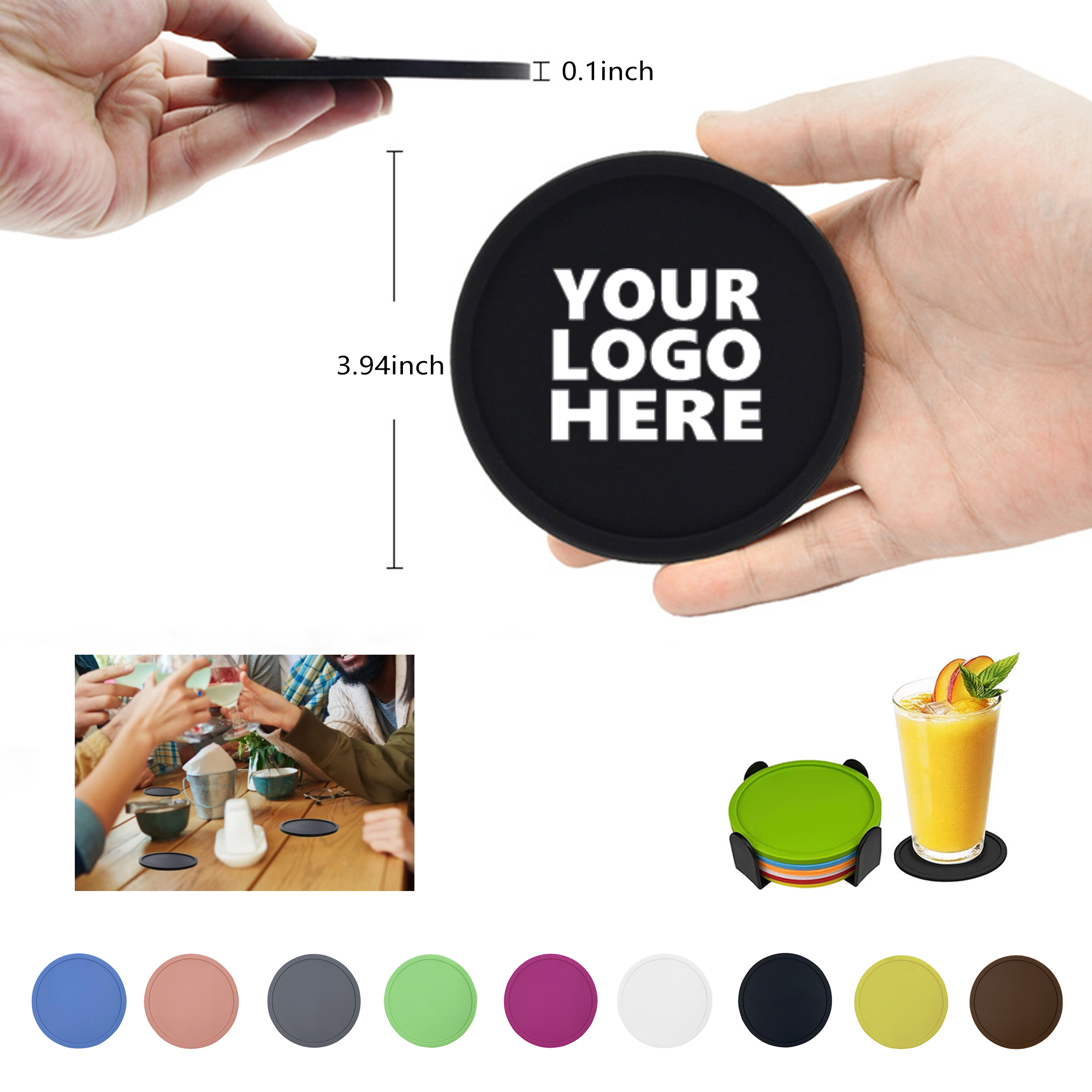 Round Silicone Cup Coaster MOQ50 2