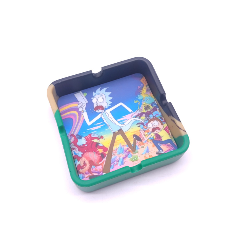 Square Silicone Cigarette Ashtray 2