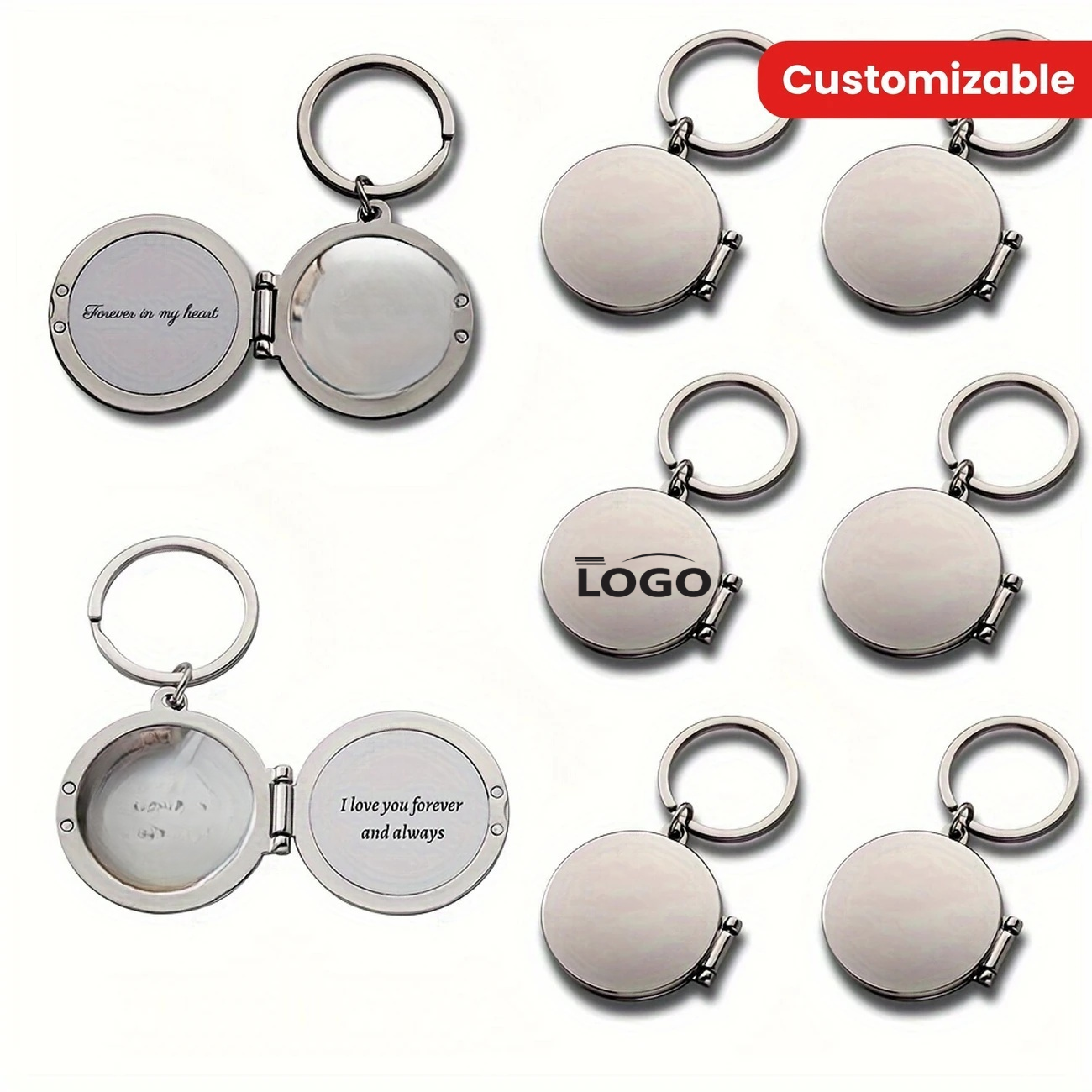 Metal Commemorative Photo Frame Keychain 2