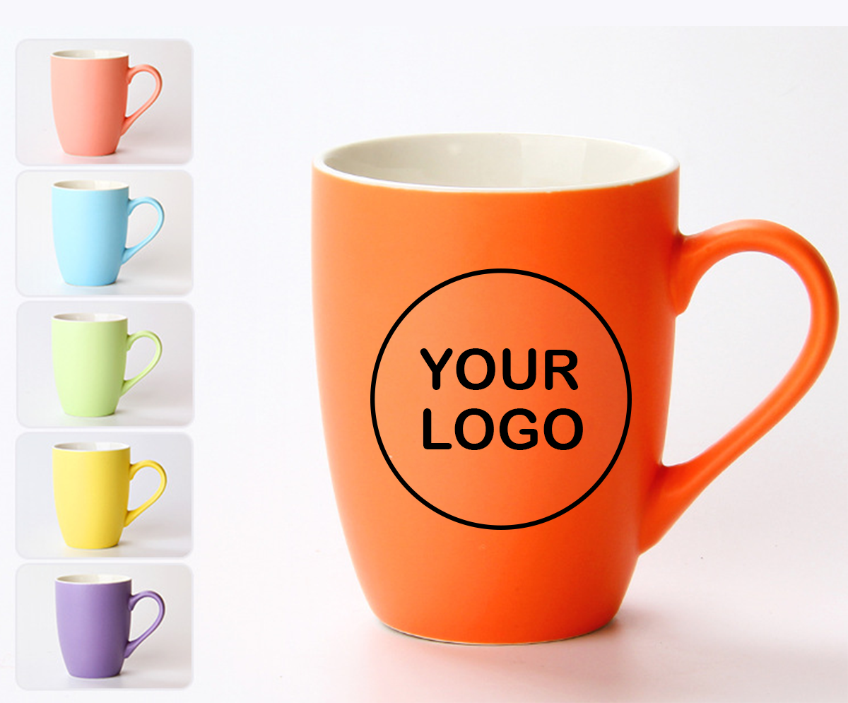 11 Oz. Matte Drum Shaped Ceramic Mug 1