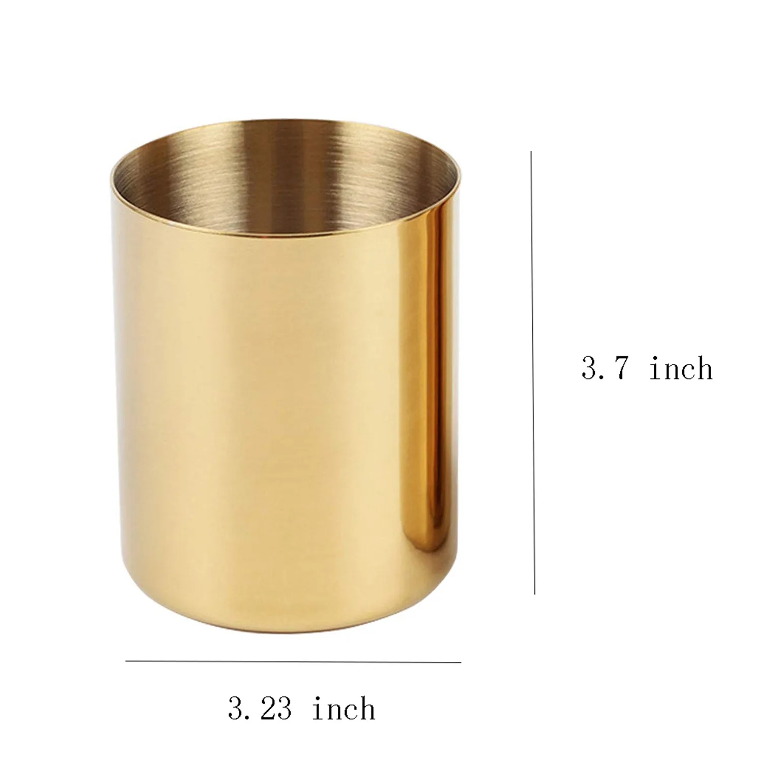 Gold Stainless Steel Pen Holder Cup 4