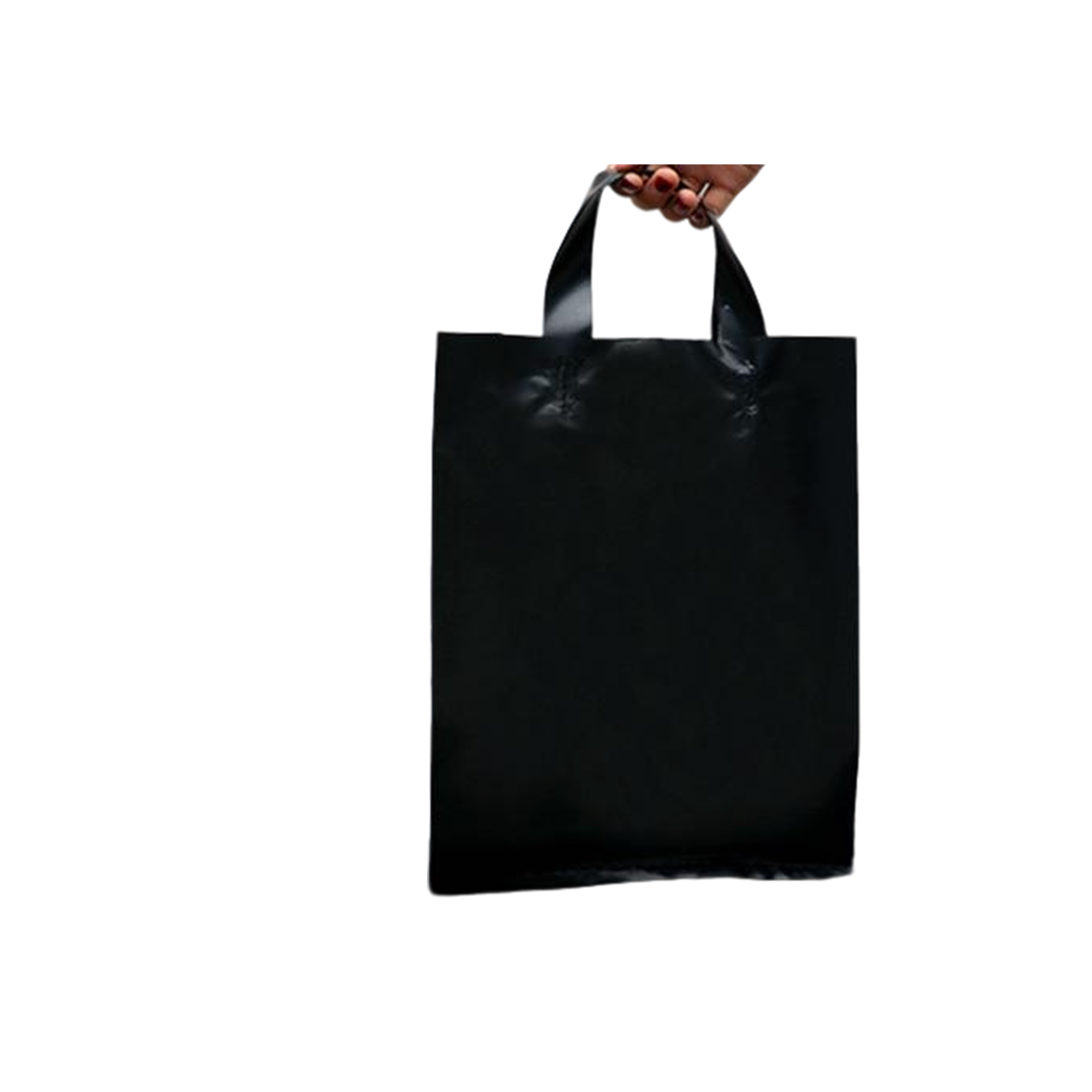 Polyethylene Soft Handle Plastic Tote Bag 13.75 x 3.95 x 9.75" 16