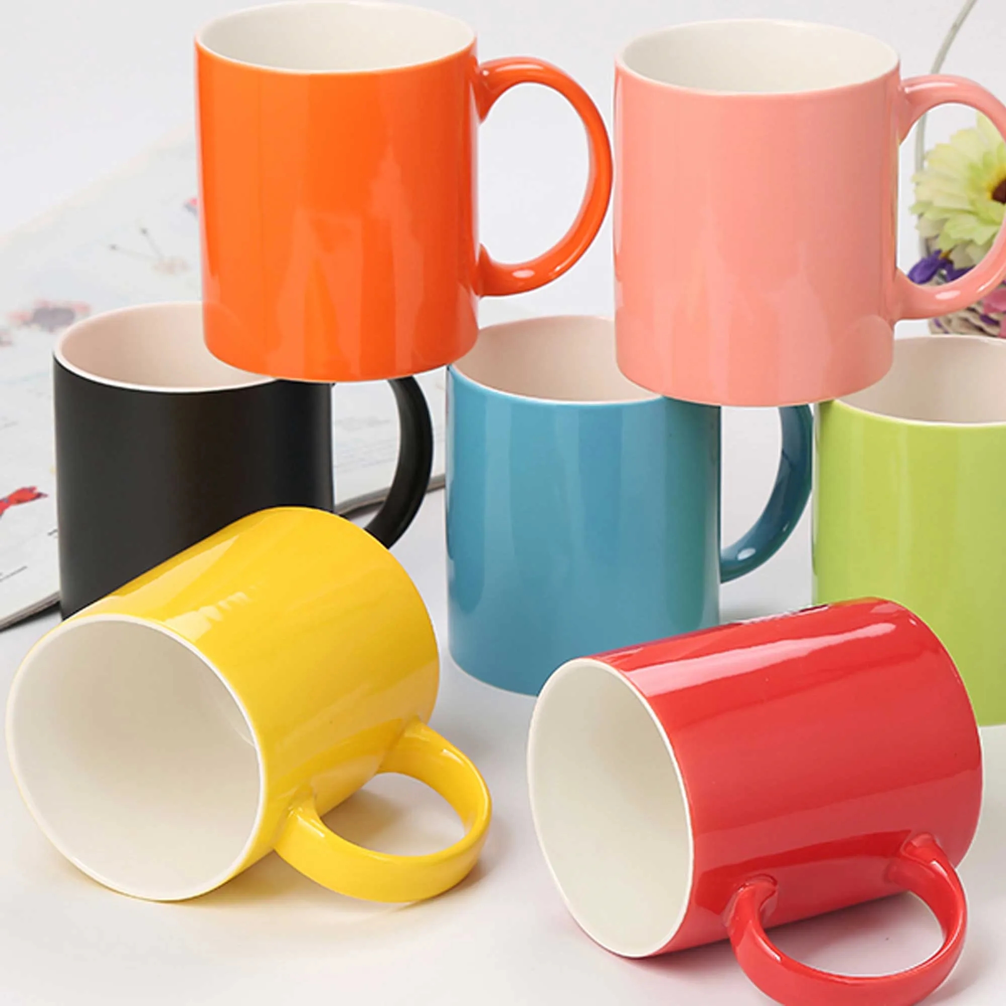 Custom Logo 11oz Ceramic Coffee Mugs 2