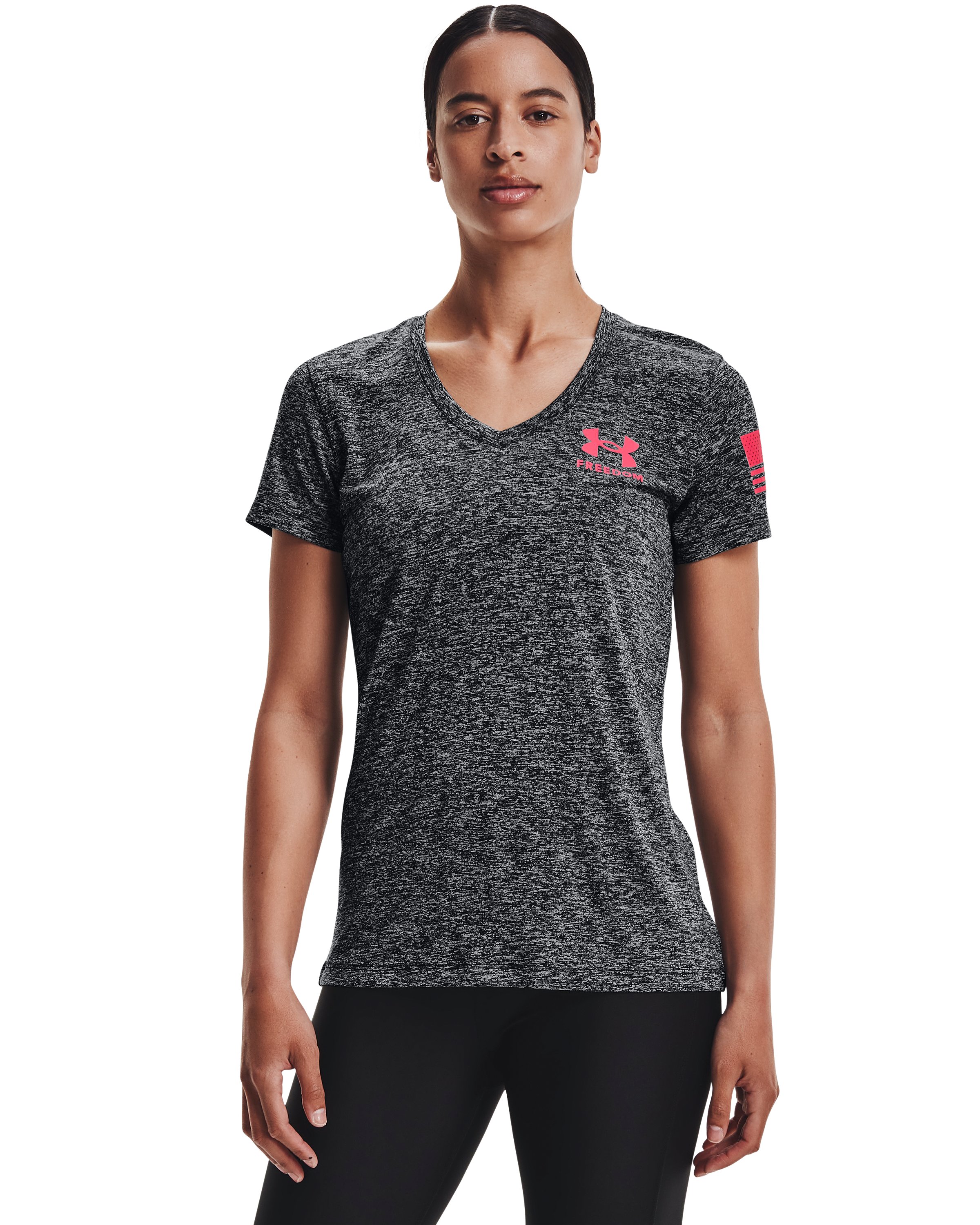 UA Tech Freedom Women's Short Sleeve V-Neck 20