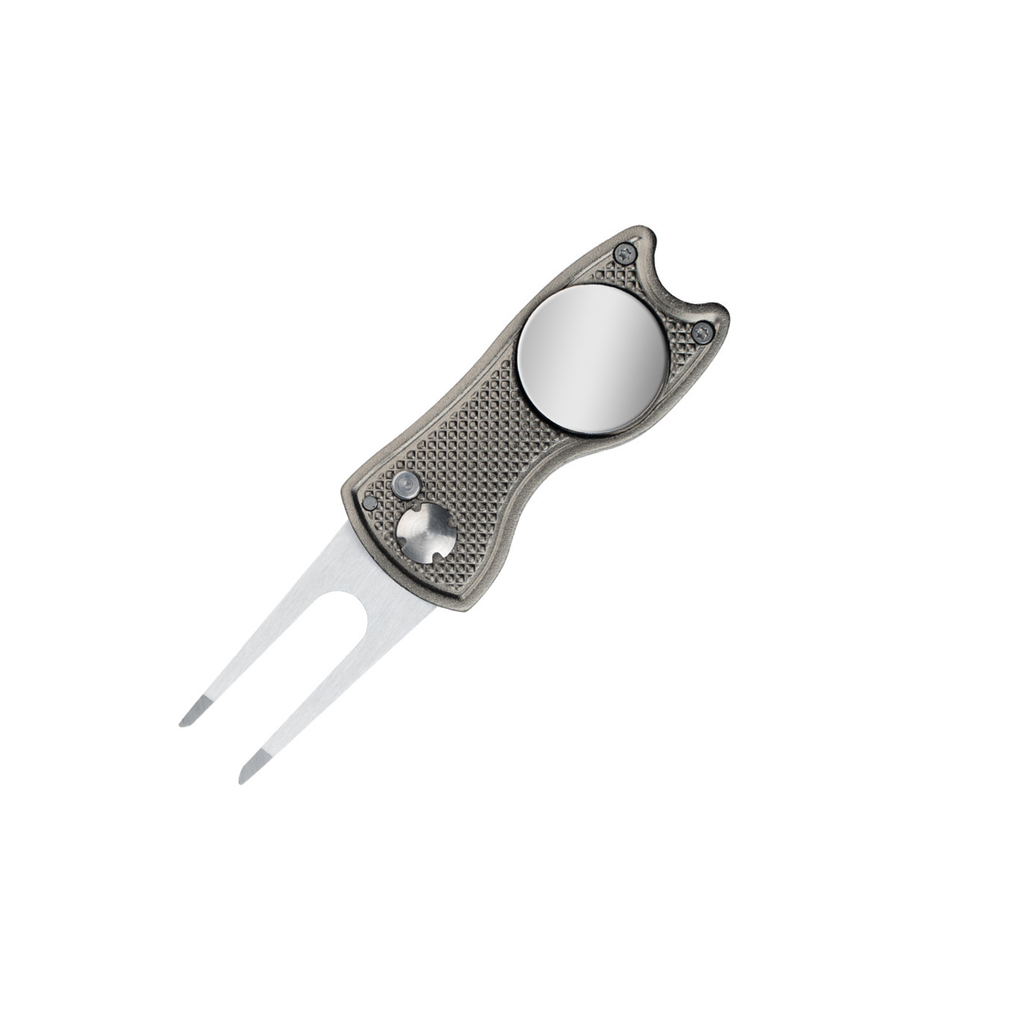 Foldable Stainless Steel Divot Fixer With Magnetic Marker 2.76" 12