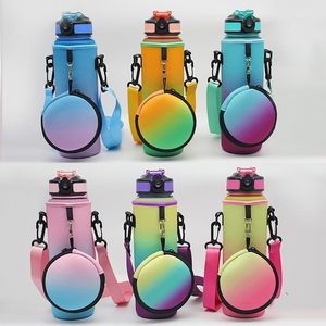 1L Time Marker Water Bottle With Sleeve And Phone Pouch 4