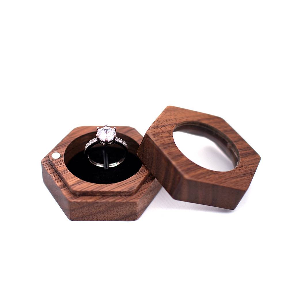 Wood Ring Box (hexagonal) 3