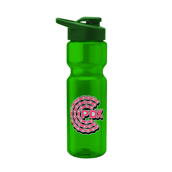 Blazer 28oz Transparent Bike Bottle w/Drink-thru Lid 1425