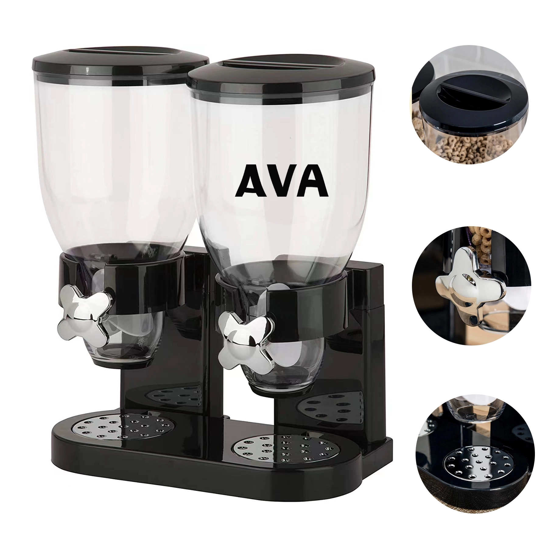 Home Daily Use Double Cup Cereal Dispenser Separator 1