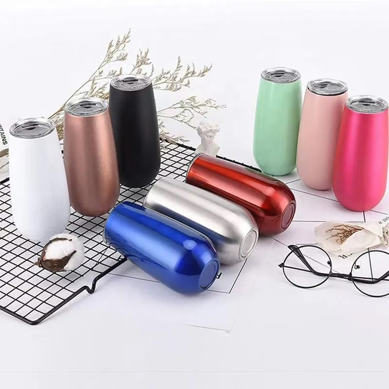 6oz U-shaped Stainless Steel Wine Thermos 8