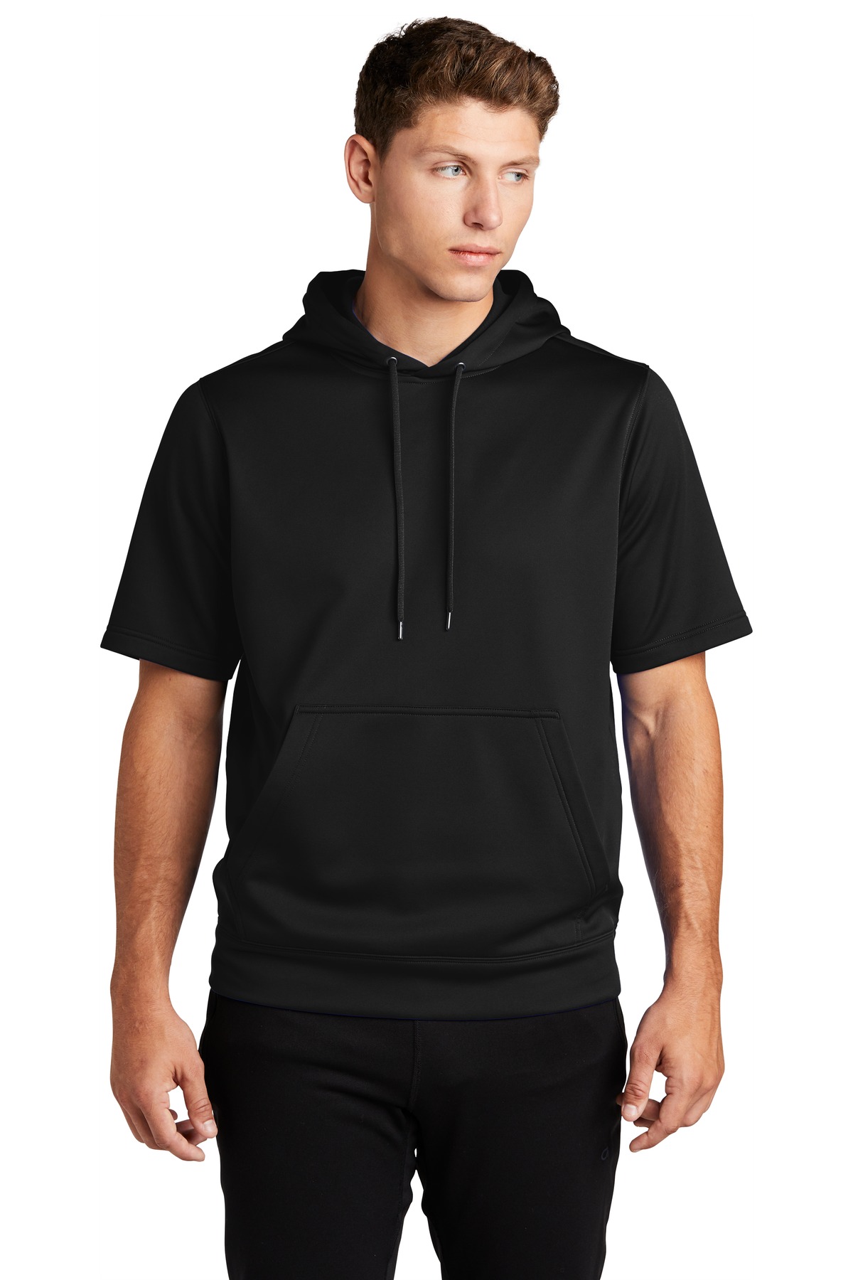 Sport-Wick Fleece Short Sleeve Hooded Pullover