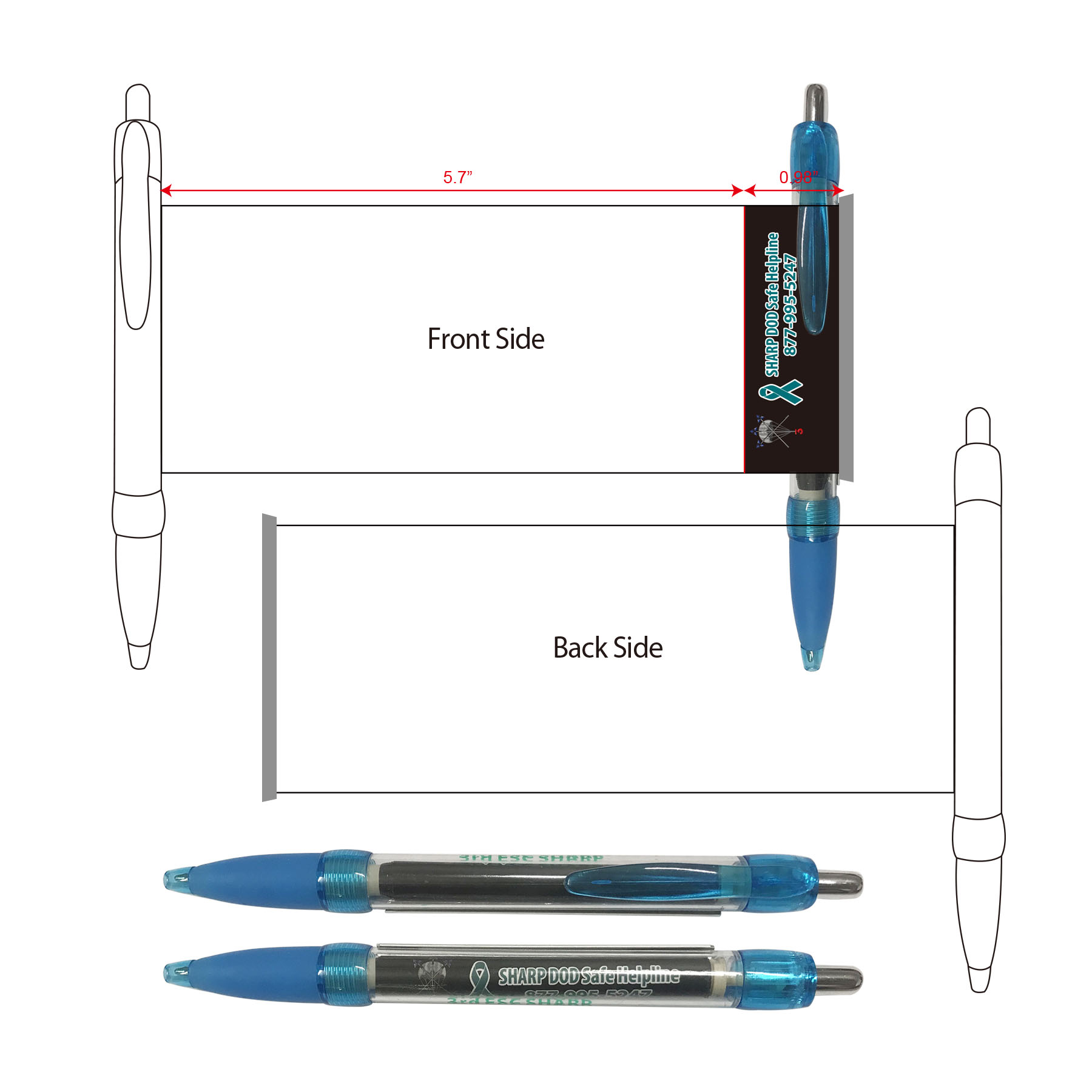 Free Shipping Broadcast Banner Pen- Full Color process 5