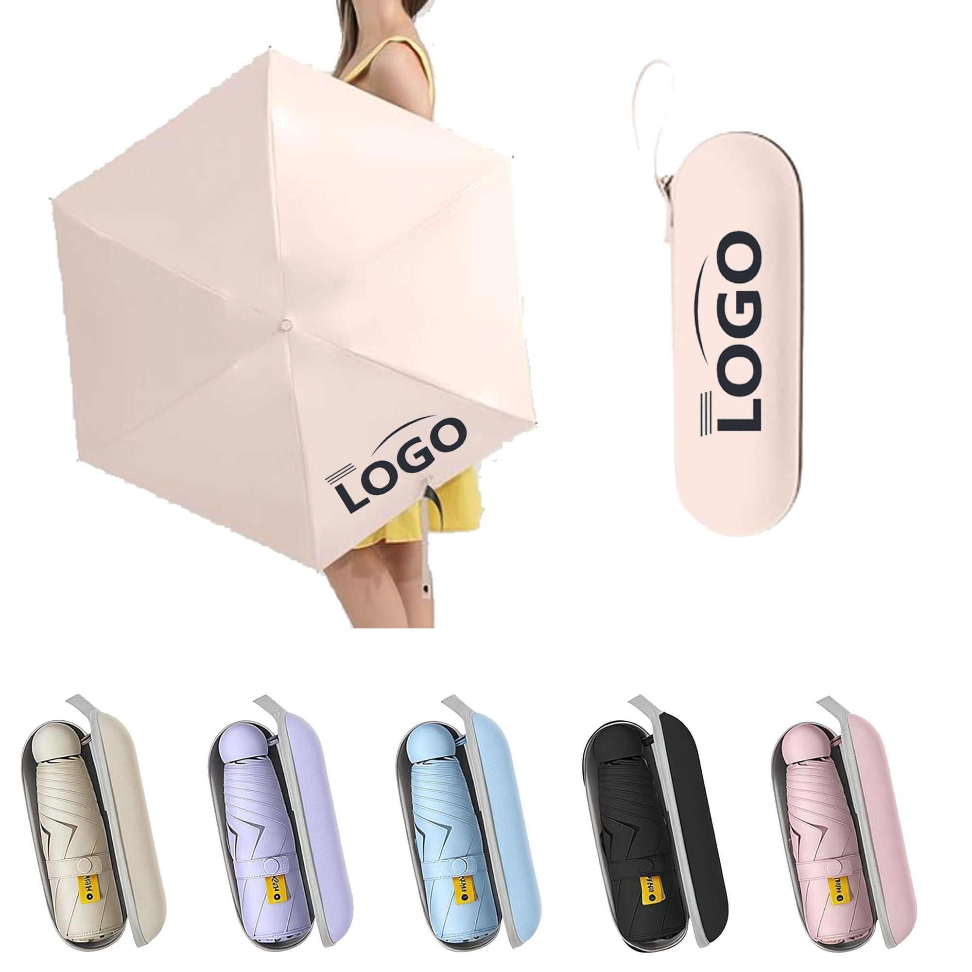 Mini Folding Umbrella With Capsule Case 4