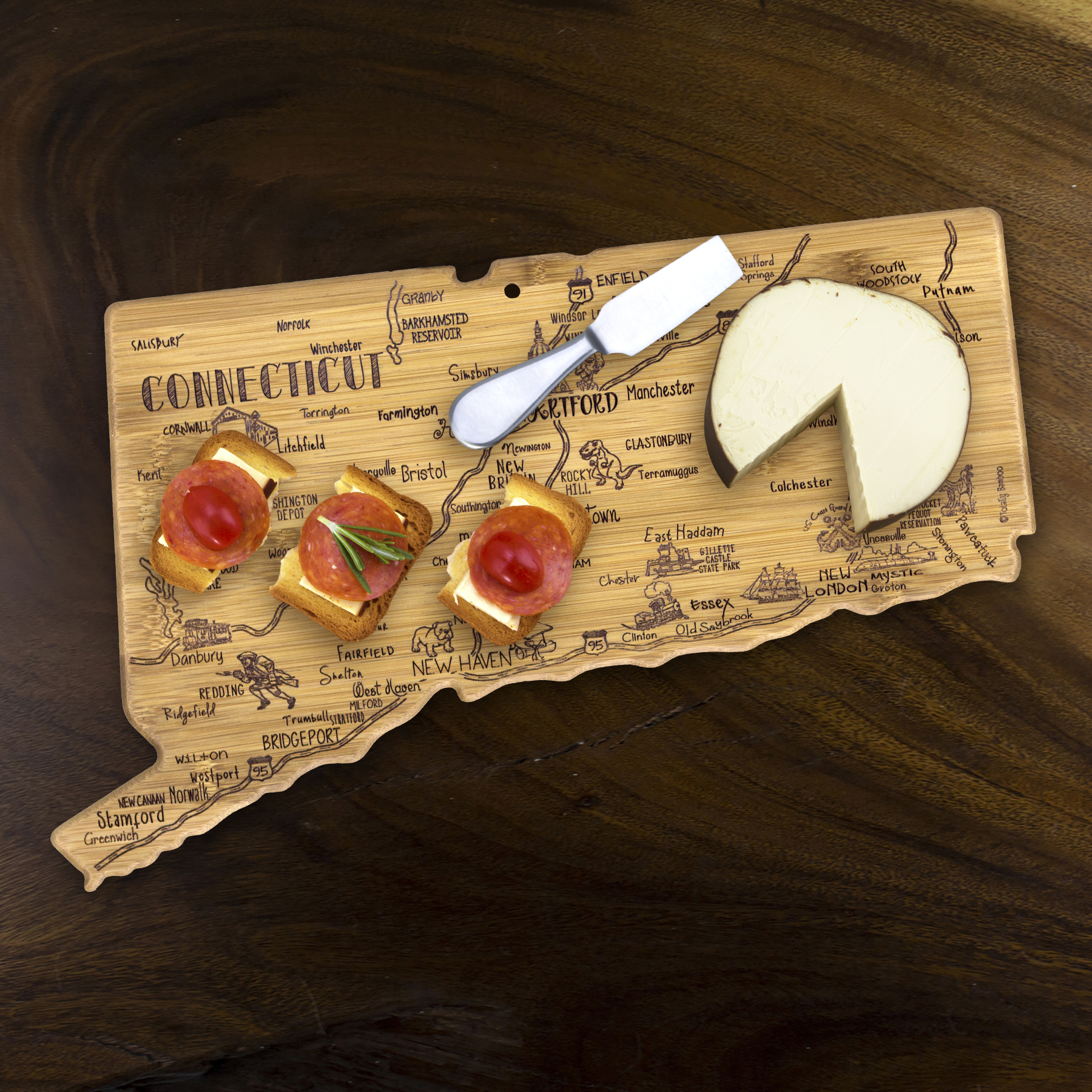 Destination Connecticut Cutting & Serving Board 2