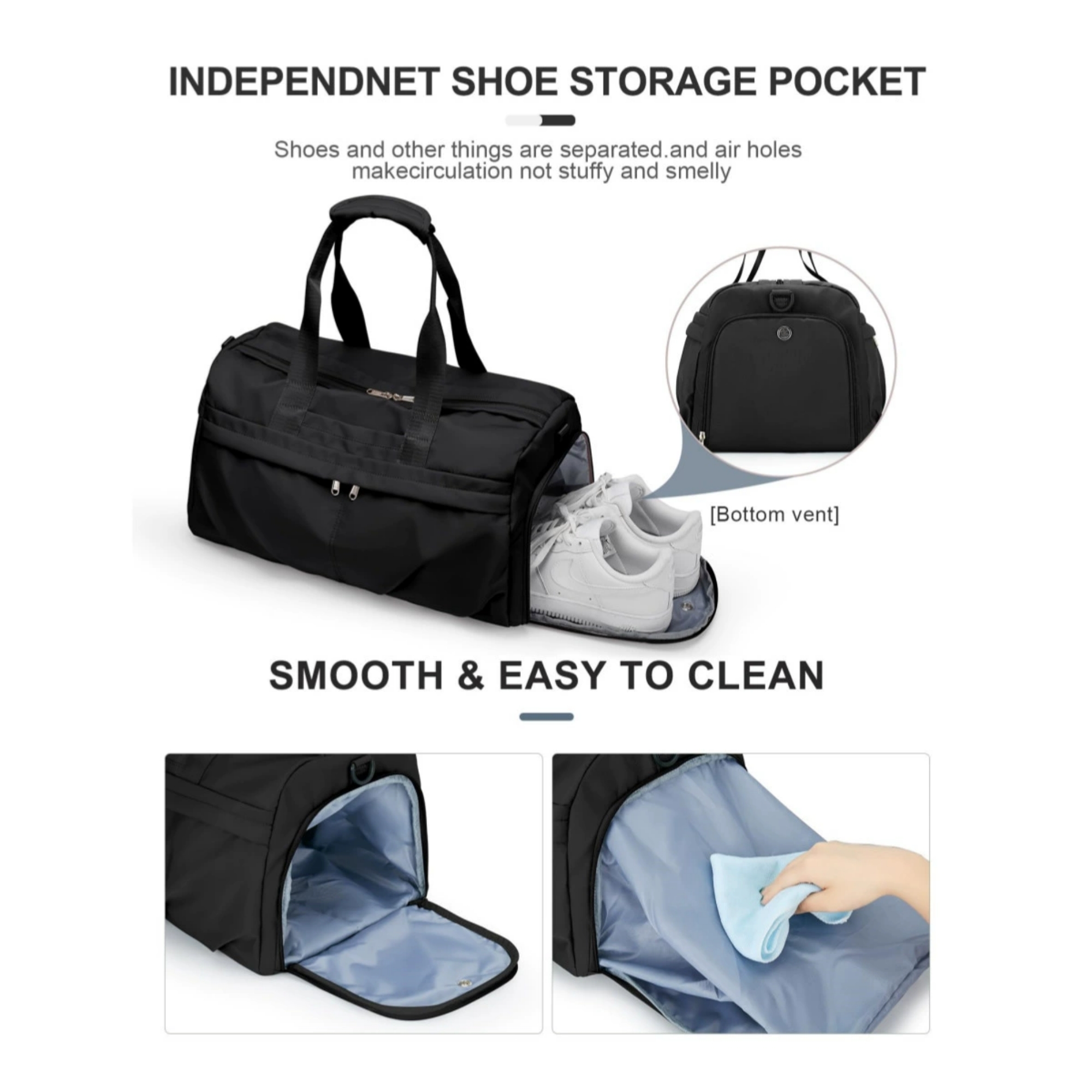 Gym Bag With Shoe Compartment 6