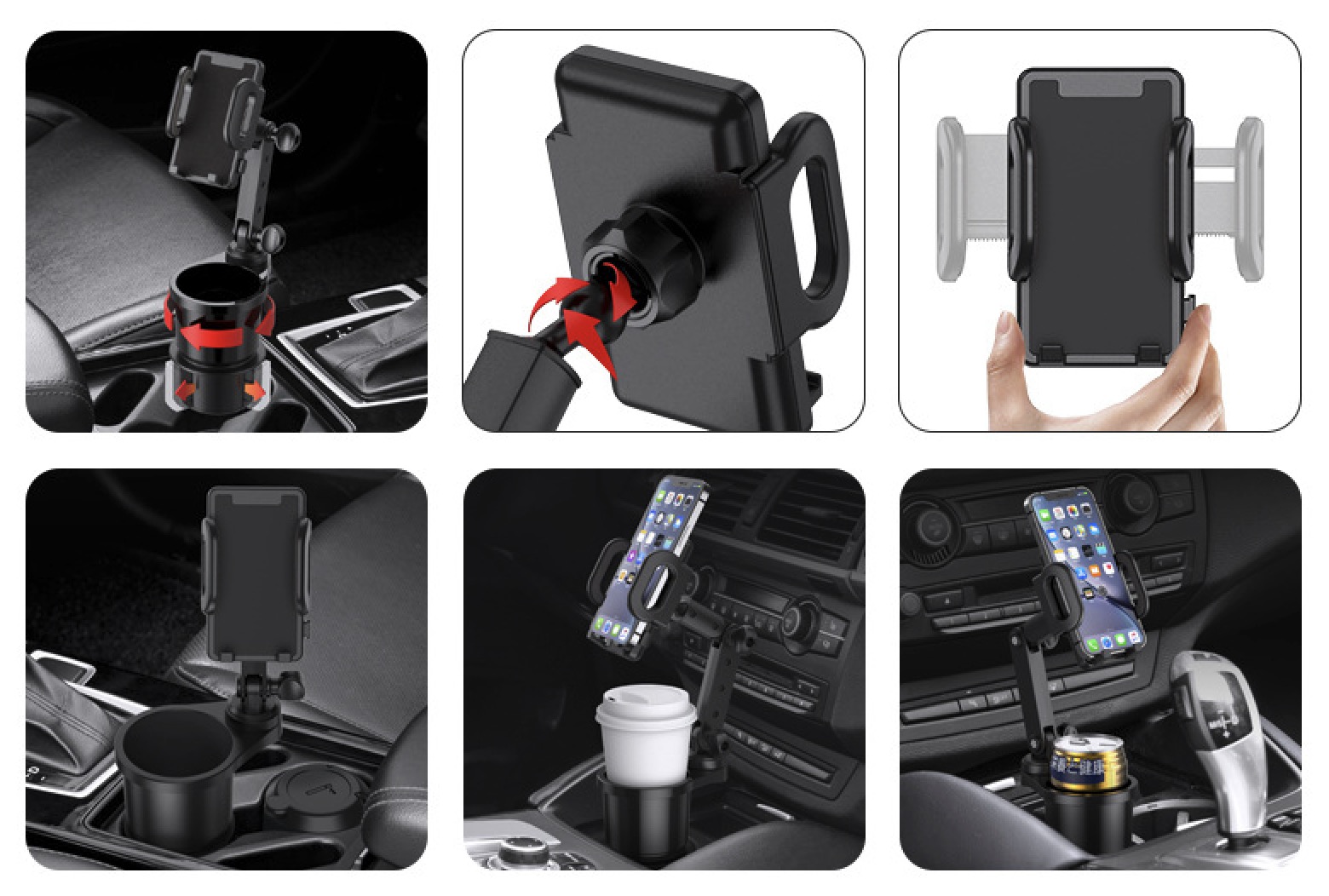 Universal Car Cup Holder Phone Stand 4