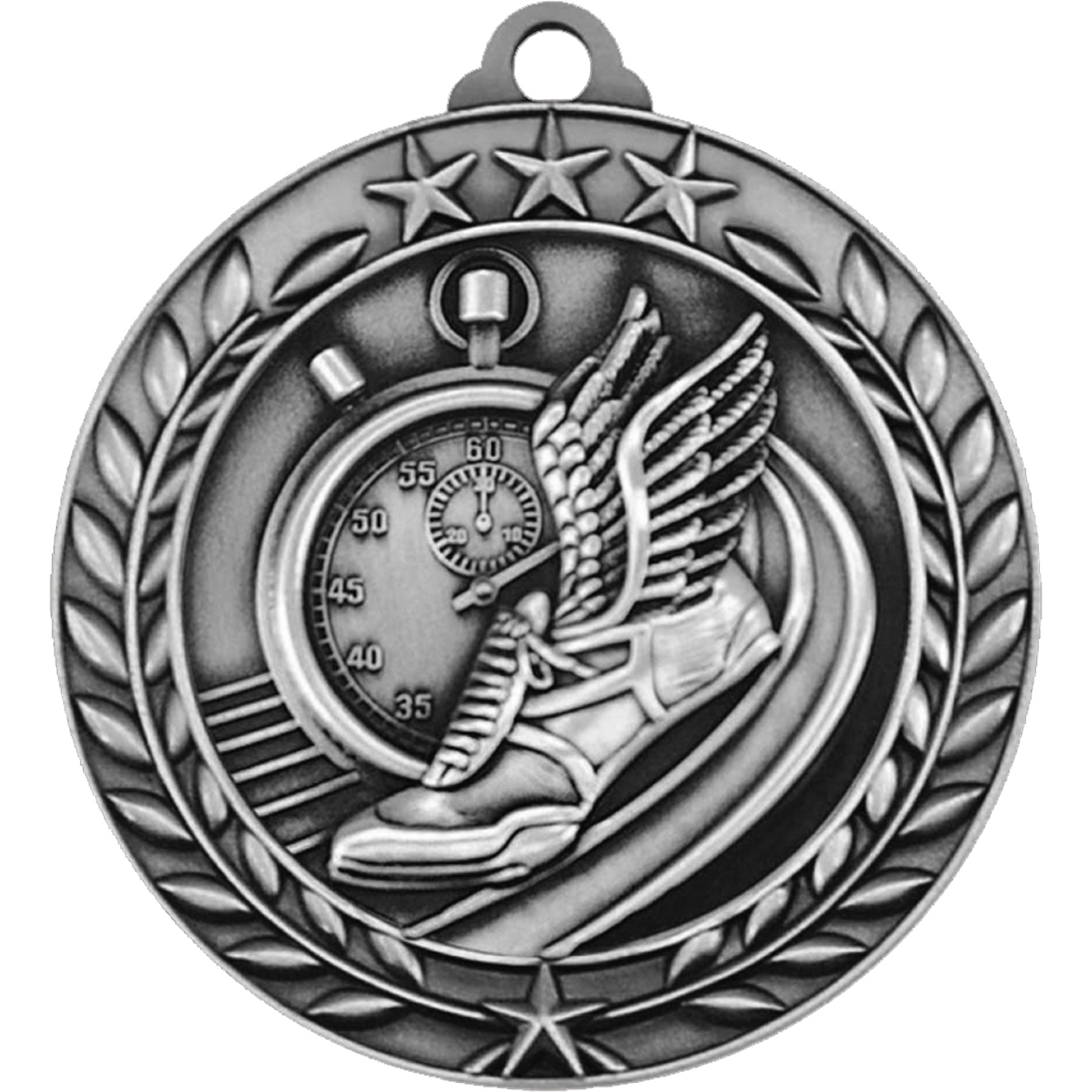 Stock Small Academic & Sports Laurel Medals: Track 2