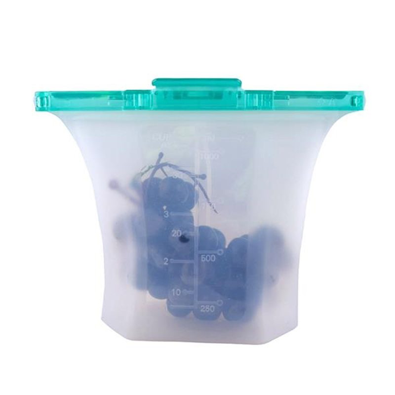 Silicone Food Storage Bag, custom lunch bag with logo imprint 4