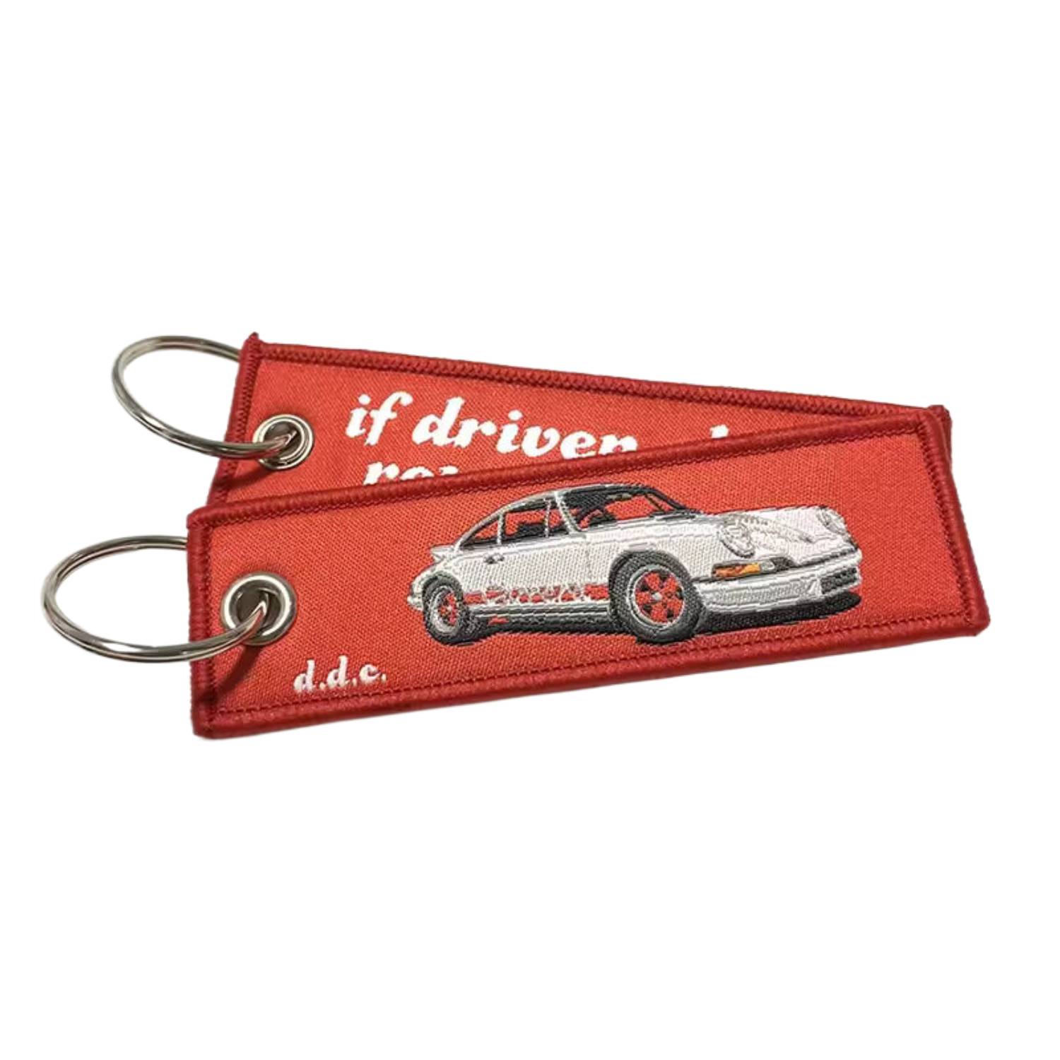 Woven Keychain with Metal Ring 1
