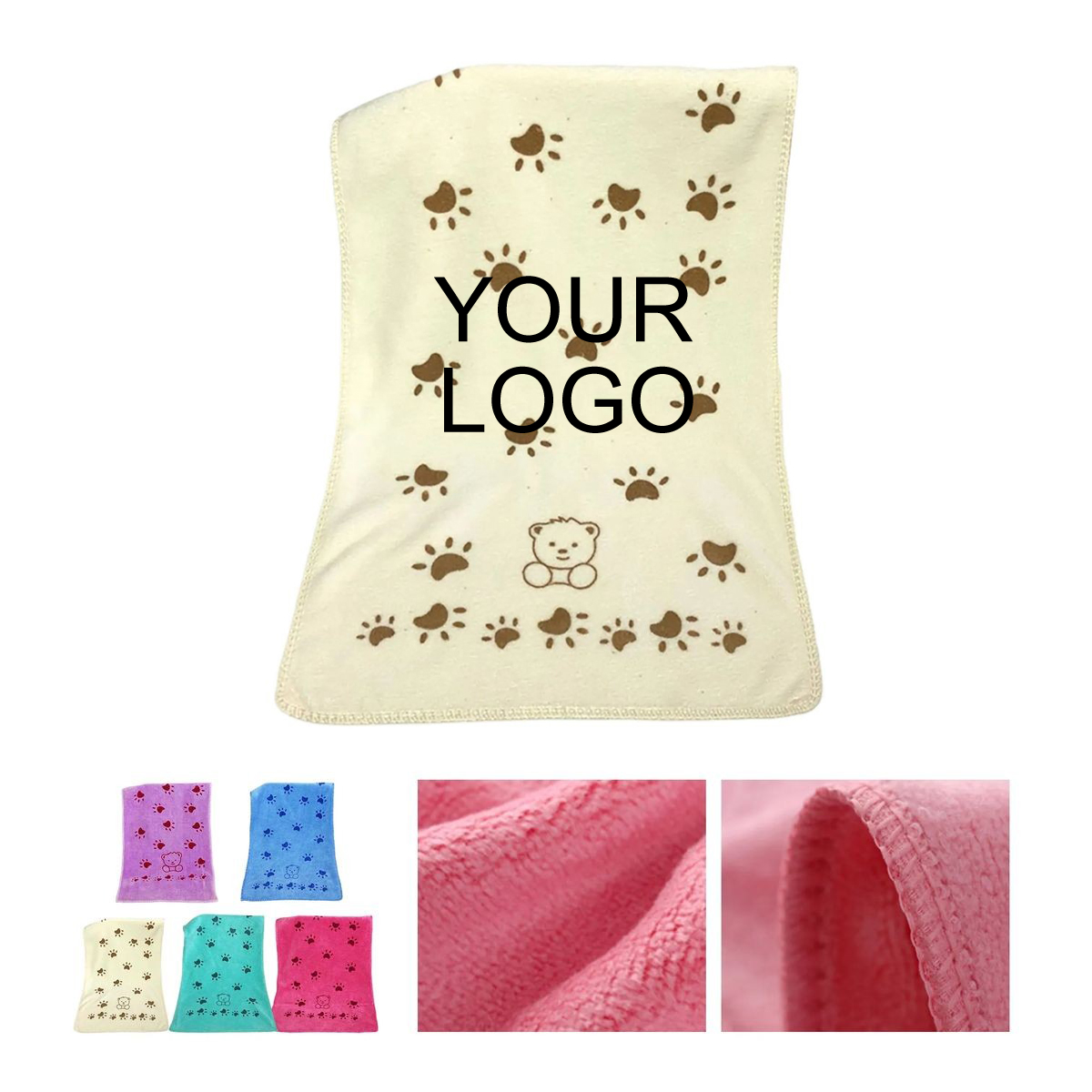 Fitness Towel 29.5" x 13.8" with Embroidered Design 2