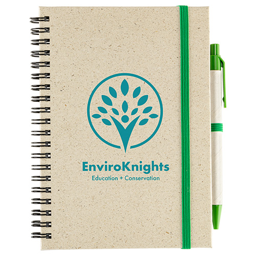 Prairie Fragrant Grass Recycled Spiral Notebook with Pen 16