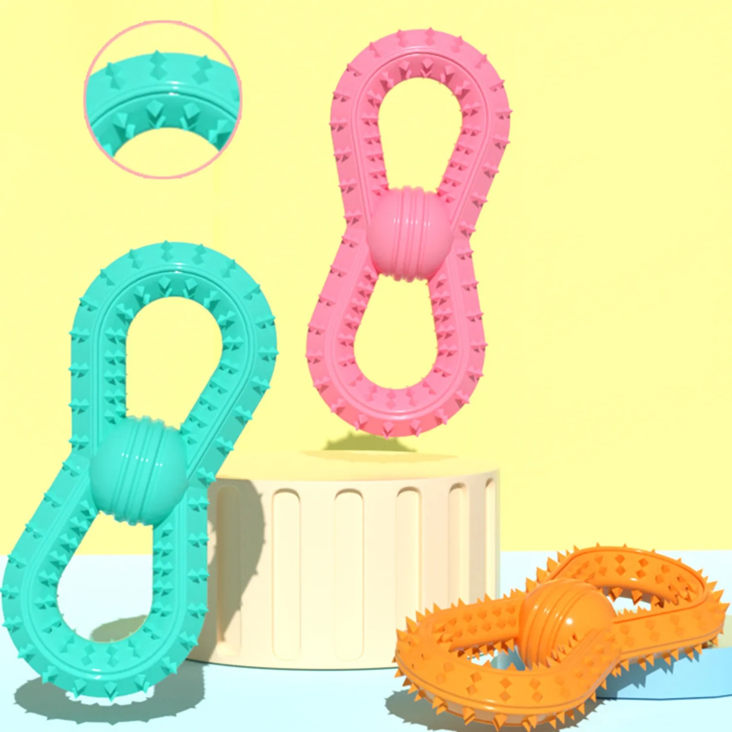 New Pet Tpr8 Shaped Ball Dog Toy Bite Ring 7