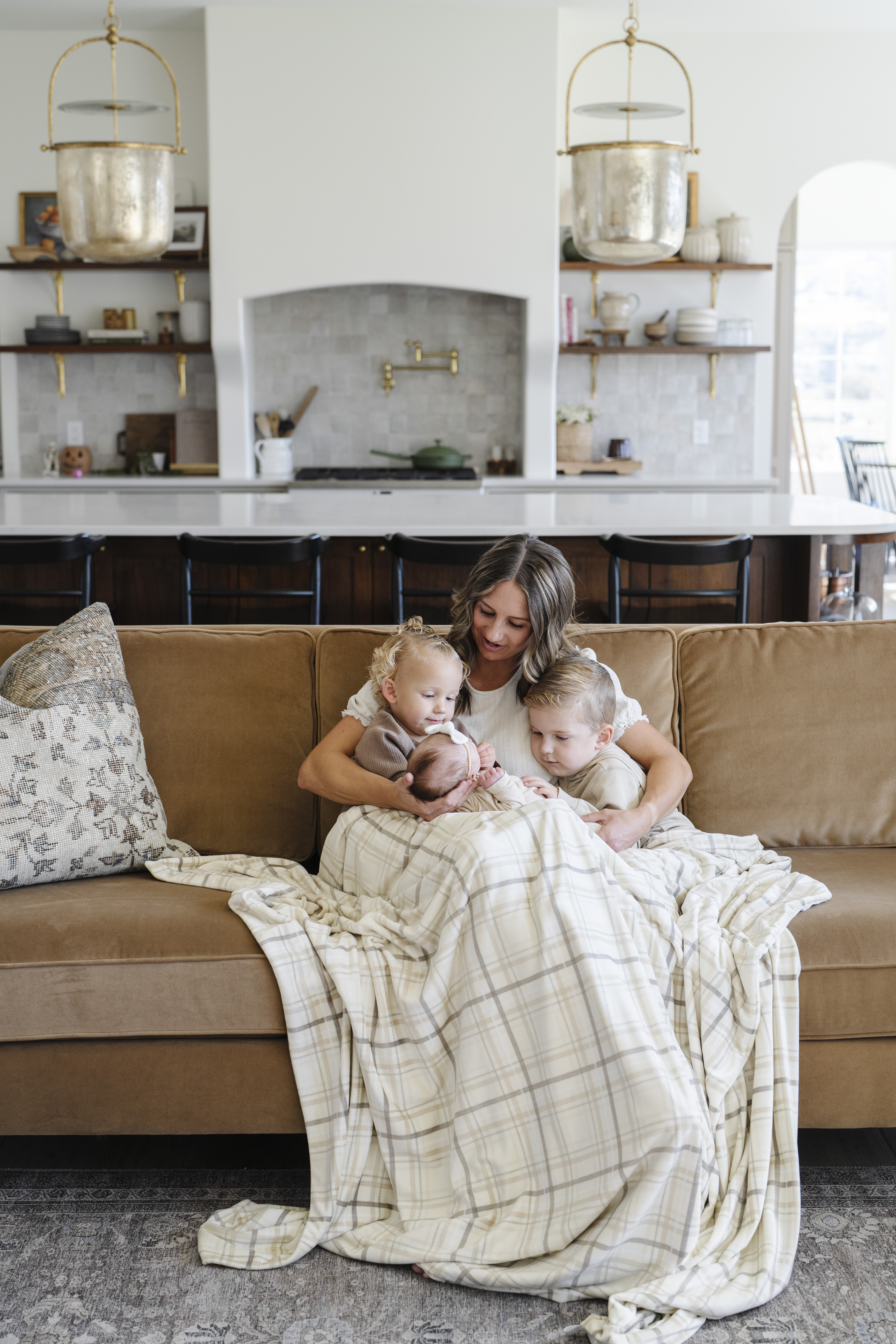 Minky Stretch Plaid-Throw Luxury Blanket (50x60) 1