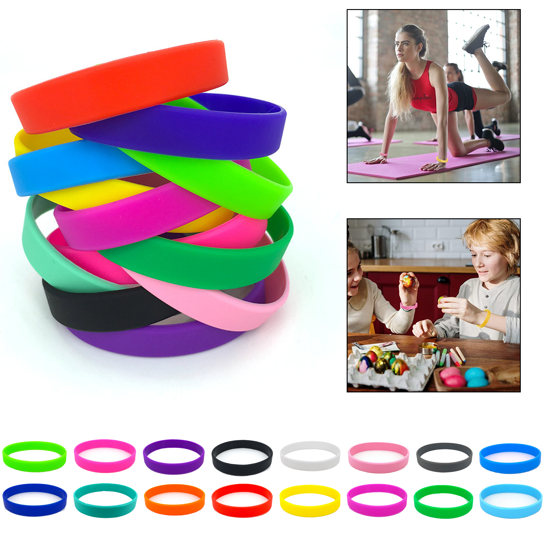 Solid Color Silicone Wristbands 1