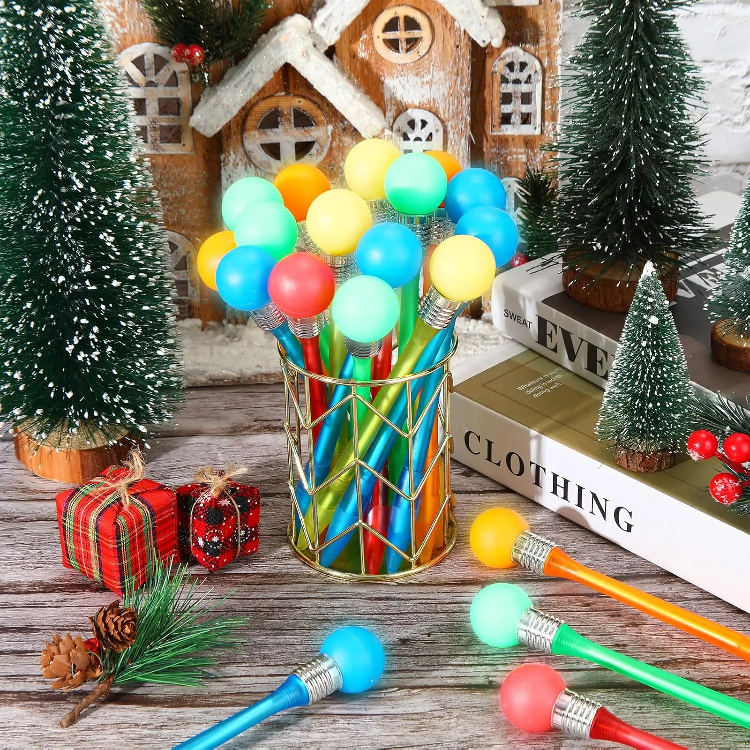 Rainbow LED Light Up Ball Stylus Pen 2