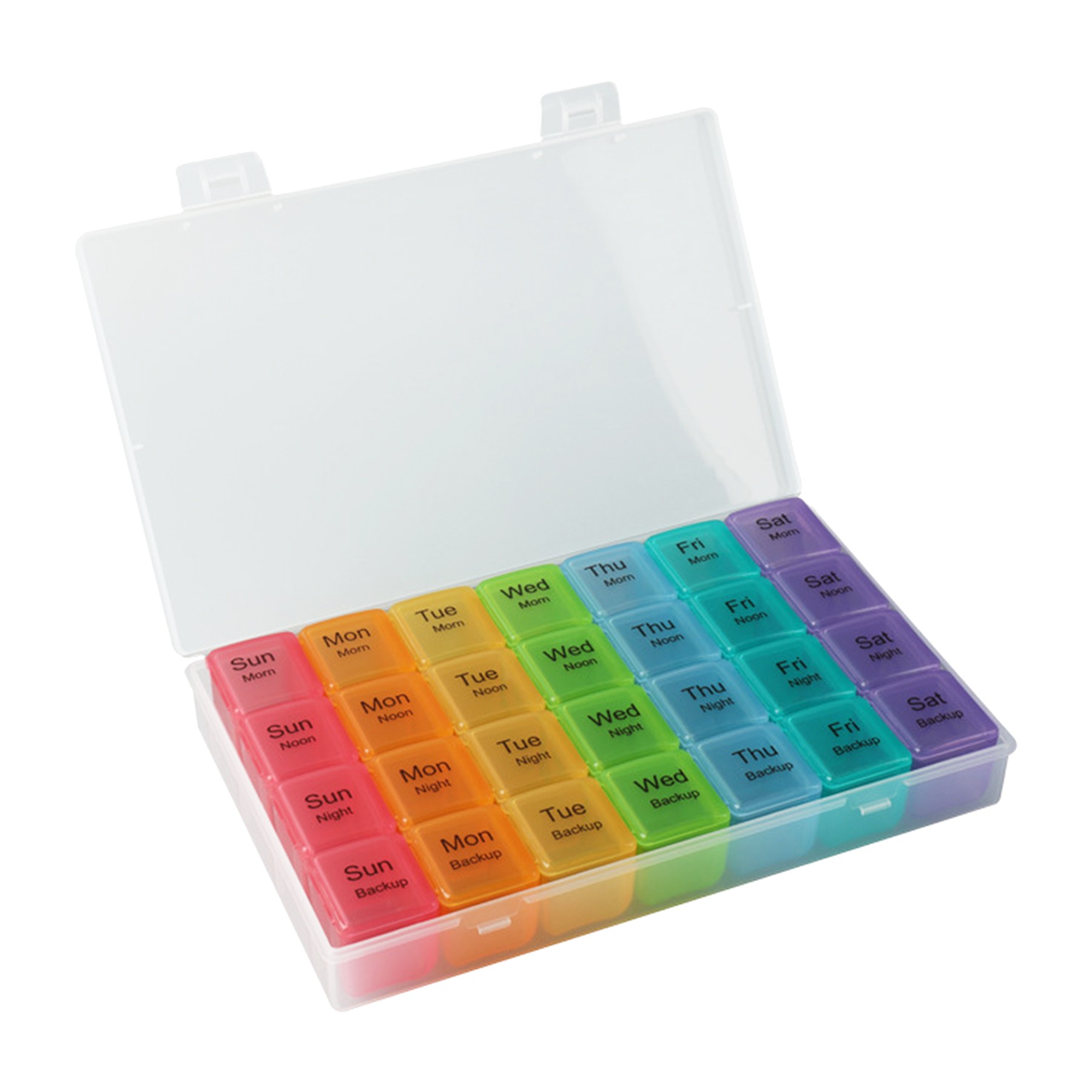 Large 28 Grid Rainbow Medicine Box 3