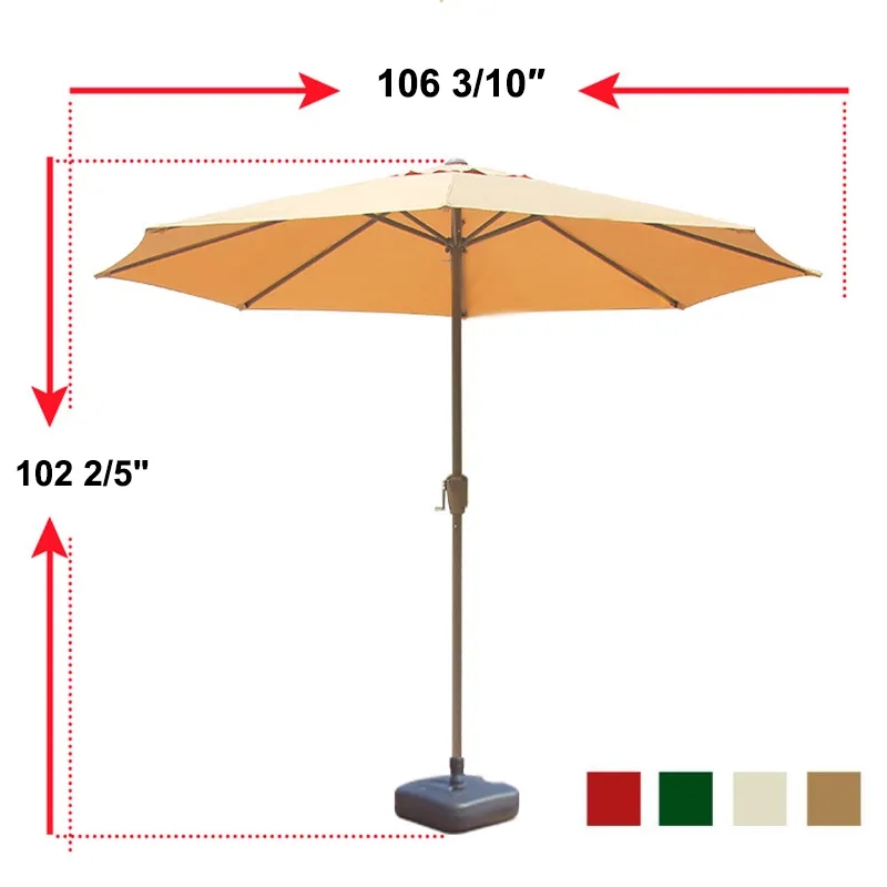 9' Outdoor Market Patio Umbrella 4