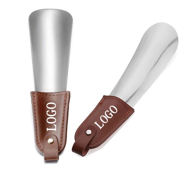 Stainless Steel Shoe Horn with Leather Strap 2