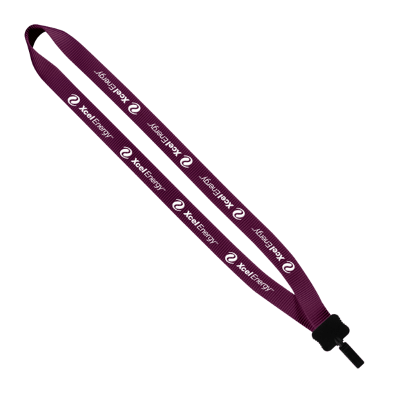 3/4" Smooth Nylon Lanyard with Plastic Clamshell & Bulldog Clip 20