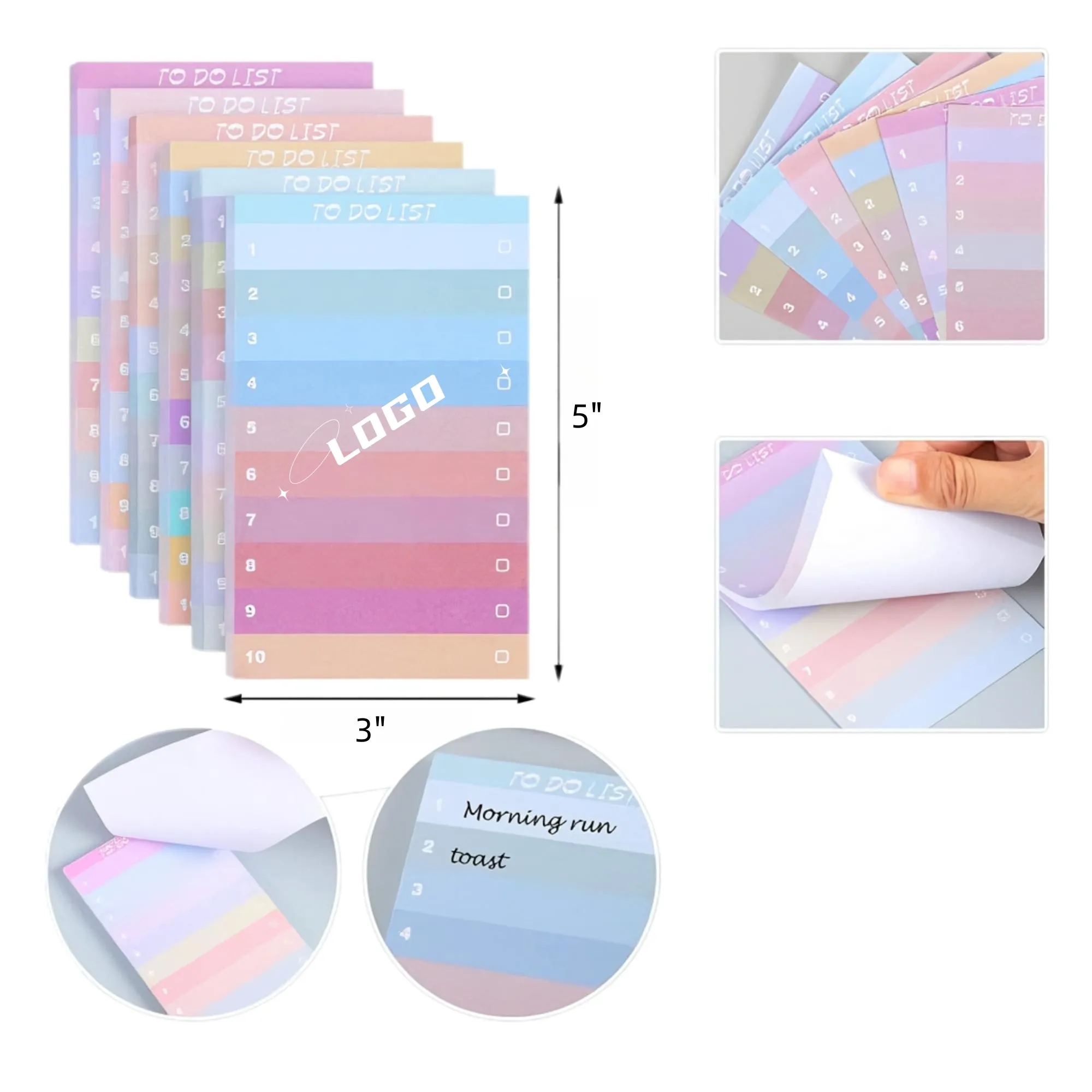 Mini Rinbow Memo Pad Portable Note
