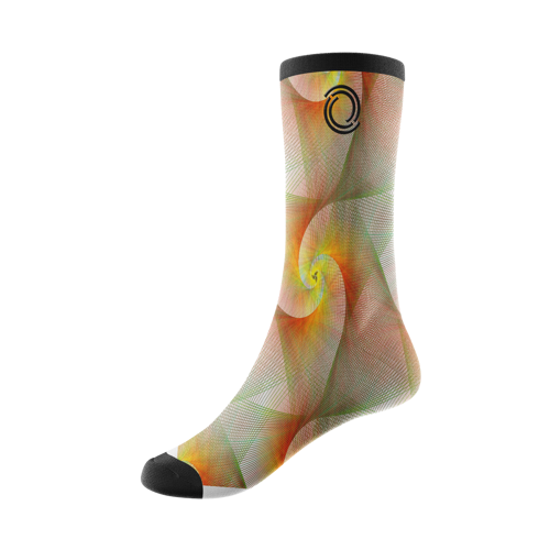 360 Degree Digital Print Poly-Spandex Crew Socks 1