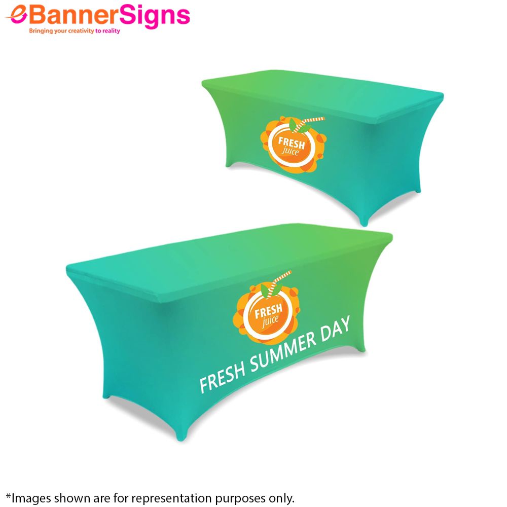 Stretch Table Cover (4-Sided Closed Back with Zipper) 6