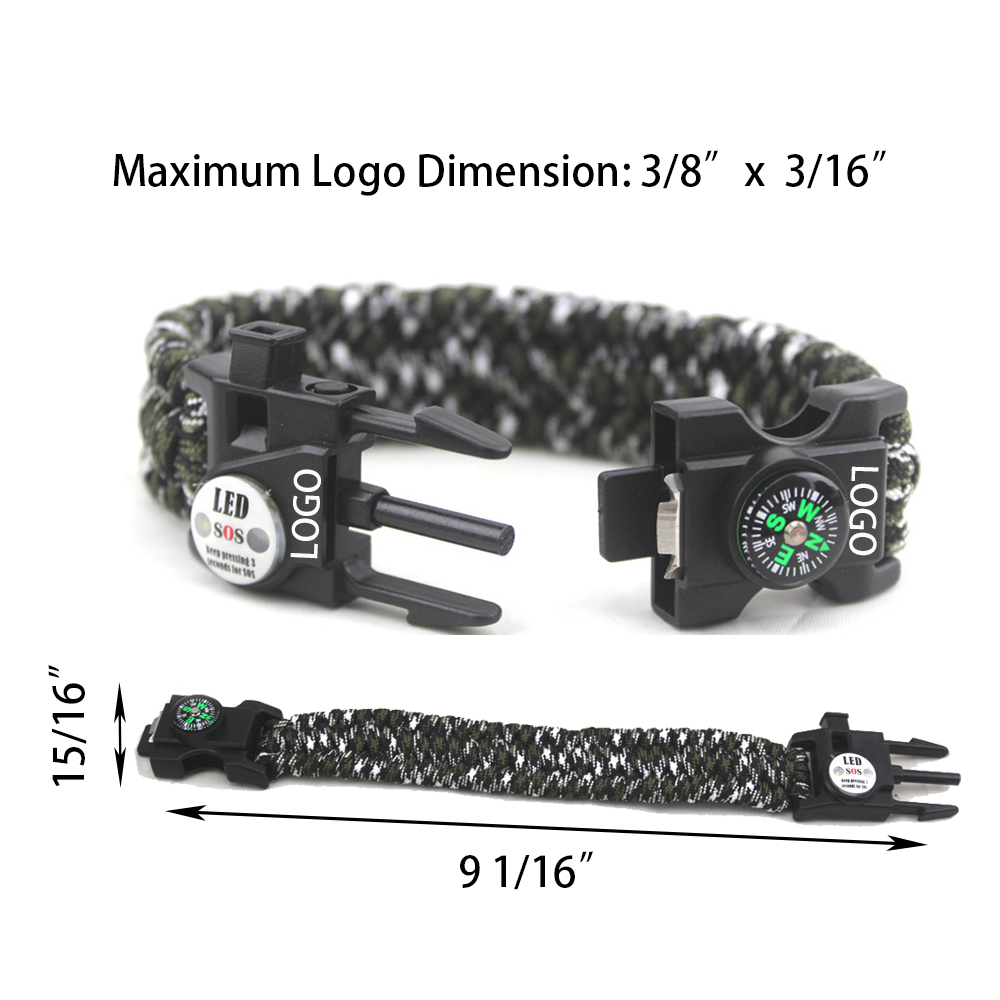 21 in 1 LED Paracord Survival Bracelet 5