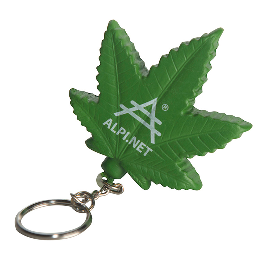 Cannabis Leaf Stress Reliever Keyring