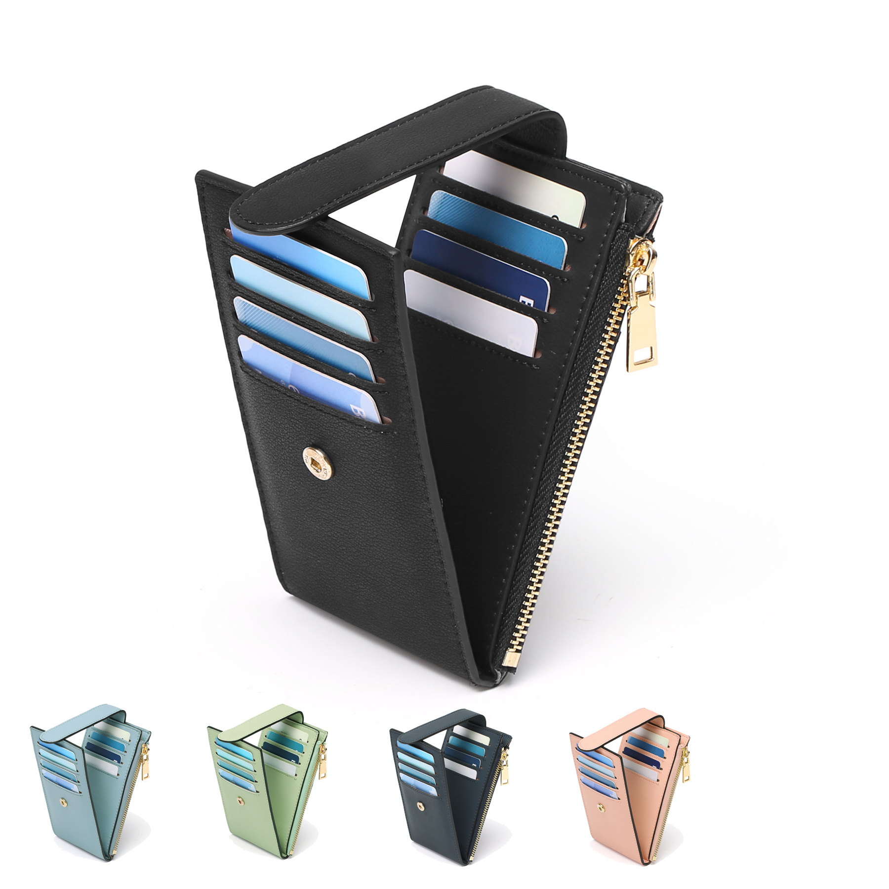 Women's RFID Blocking Slim Card Holder Wallet 5