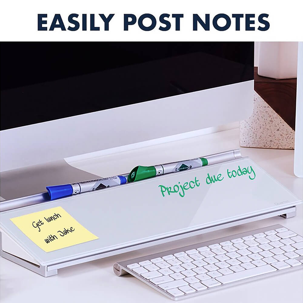 Glass Dry-Erase Desktop Computer Pad