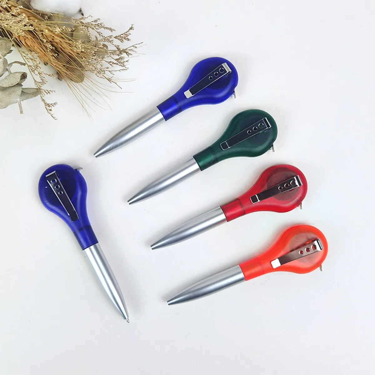 2 In 1 Retractable Tape Measure Ruler Writing Ballpoint Pen 4