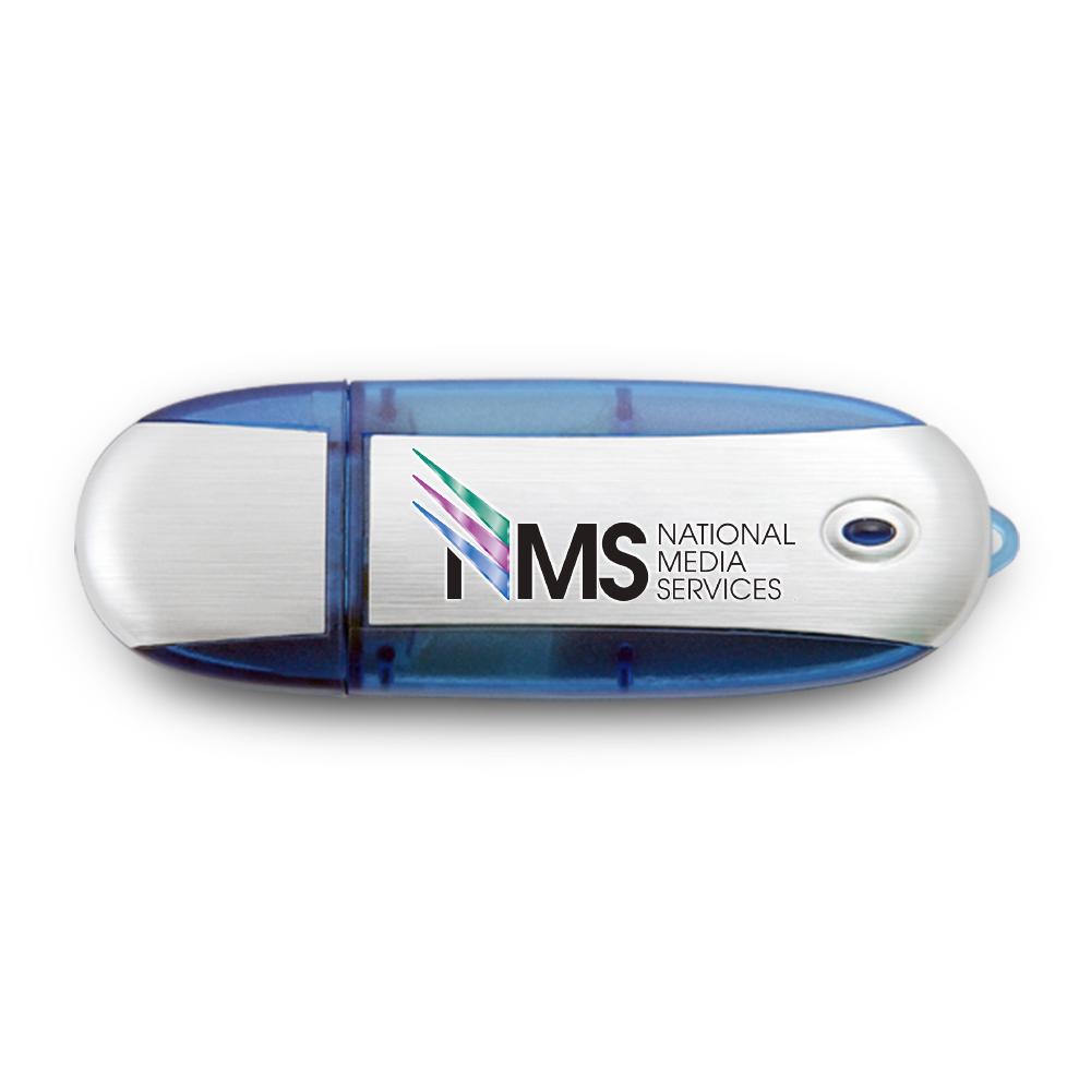 Lemont Brushed Aluminum Oval USB Flash Drive 21
