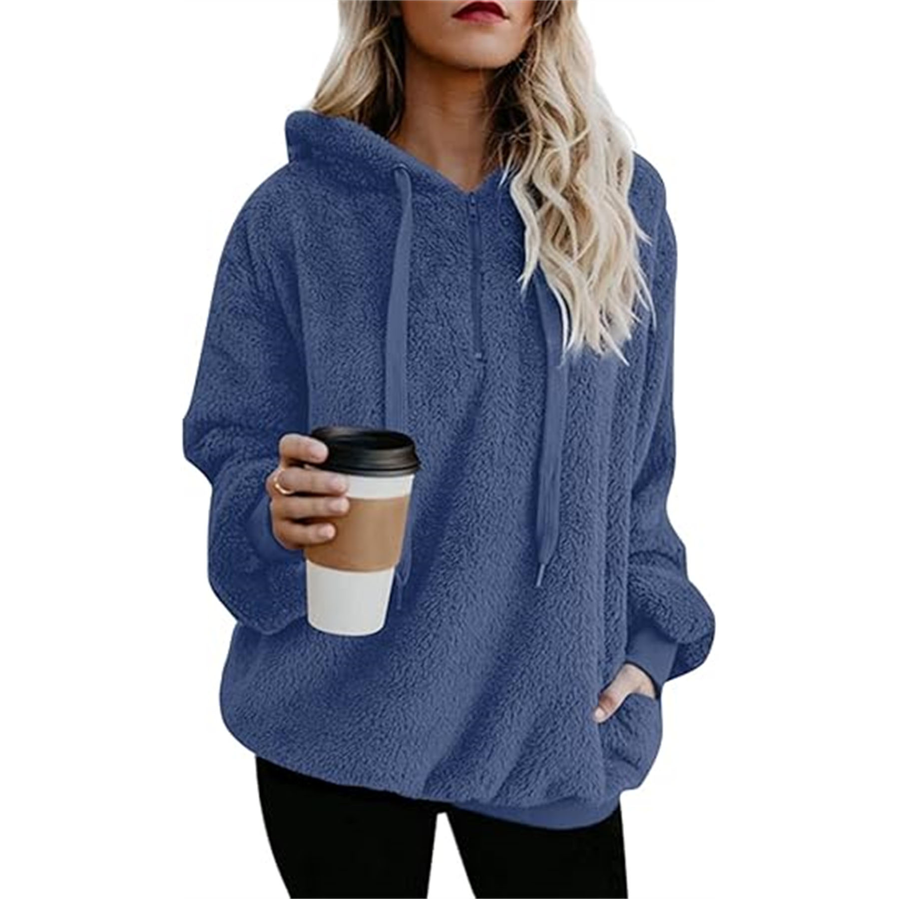 Women's Hoodies Sherpa Pullover Sweater 11
